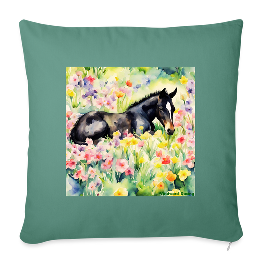 Spring Foal Throw Pillow Cover (Cover Only) - cypress green